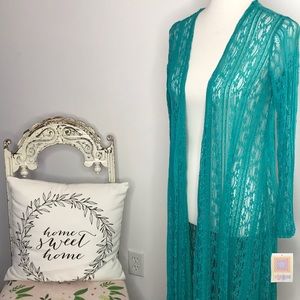 LuLaRoe Sarah Duster Lace Brand New with Tags
